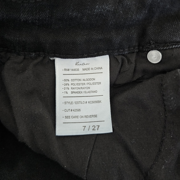 Kancan Black Hazy Mid Rise Ankle Skinny Jeans Size 7/27 - Picture 7 of 12